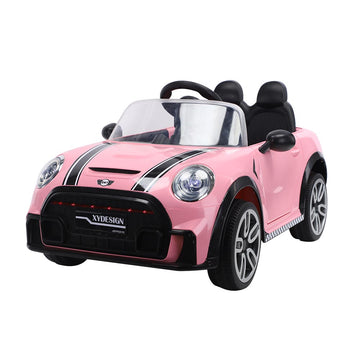 Carro Elétrico Esportivo Rosa Com Controle Remoto 12V