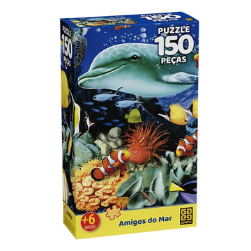 Quebra-Cabeças Amigos do Mar 150 Peças - Grow