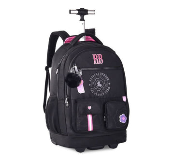 Mochila de Carrinho Rebbeca Bonbon College Preta - RB24544