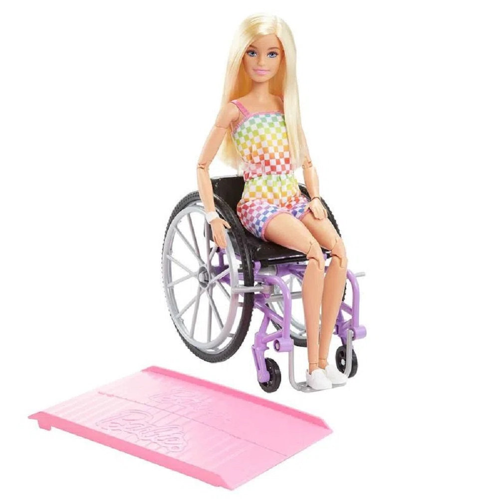Barbie Fashionista Cadeira De Rodas Loira HJT13 - Mattel