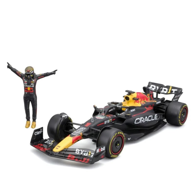 Miniatura Red Bull Racing RB19 com boneco Verstappen - CALIFORNIA