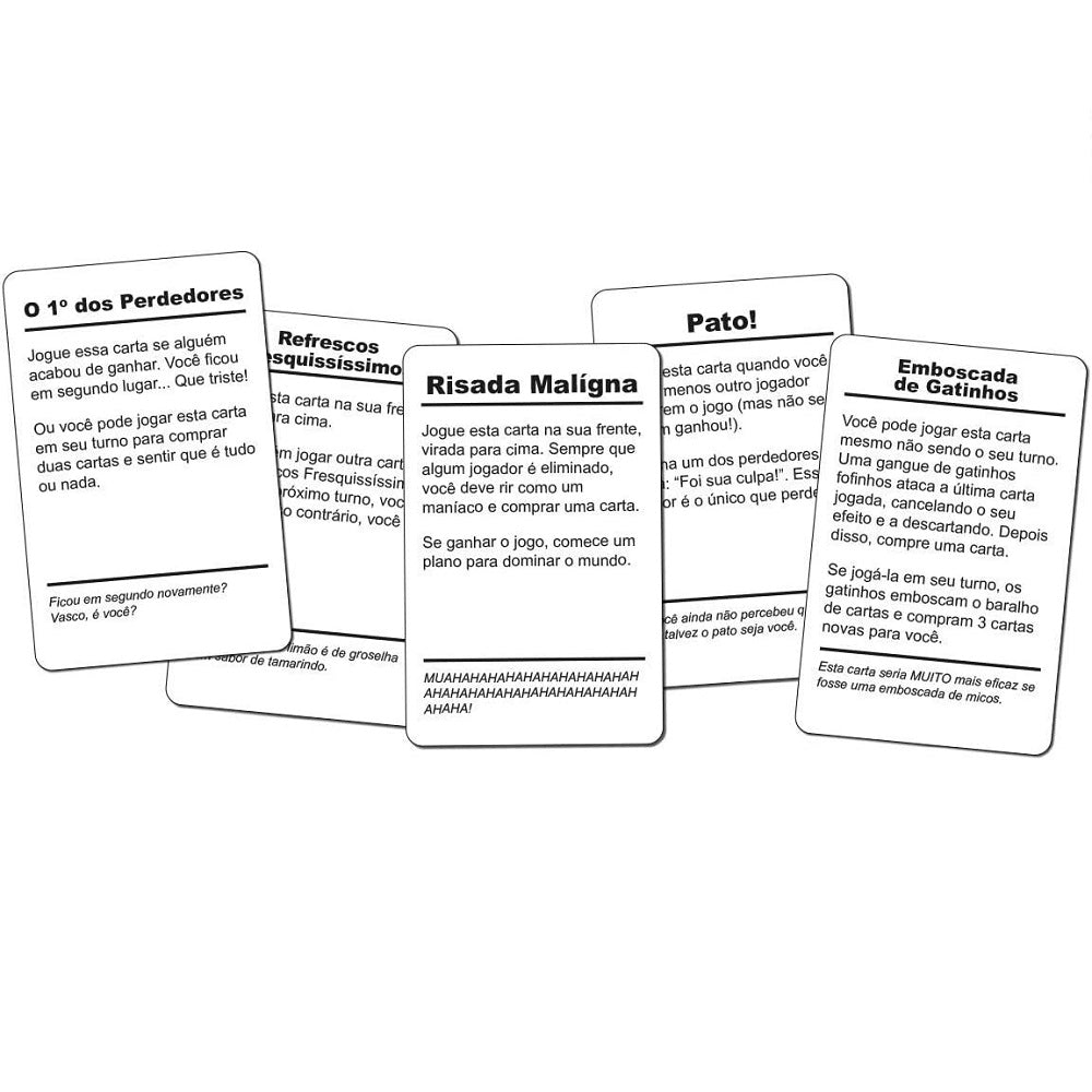 Jogo De Cartas Nós Não Testamos Este Troço - Buró