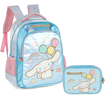 Kit Mochila Cinnamoroll Luxcel Estojo Cinnamoroll Luxcel – Fofura e praticidade para a rotina escolar