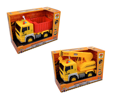 Caminhão de Fricção Construção com Luz e Som - DM Toys 5697