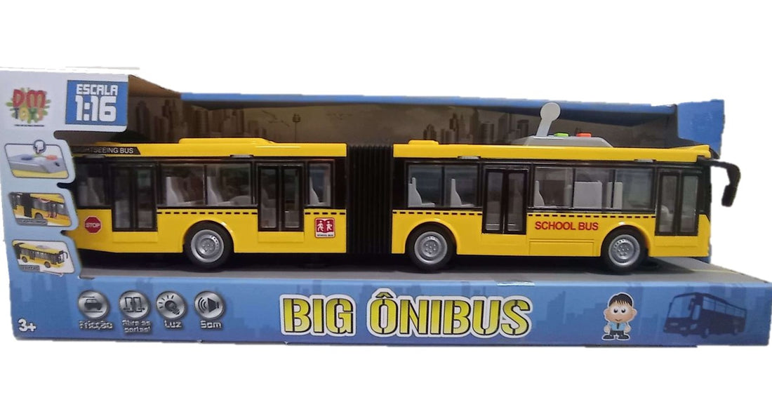 Big Ônibus de Fricção com Som e Luz - Dm Toys