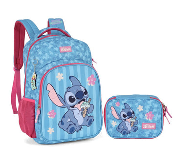 Kit Mochila + Estojo Luxcel Stitch – Sorvete