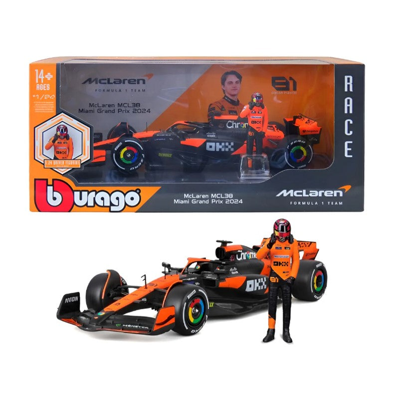 McLaren Loctite ブラックミニカー Miniatura MCL38 1:43 McLaren F1 2024 - Oscar Piastri 81