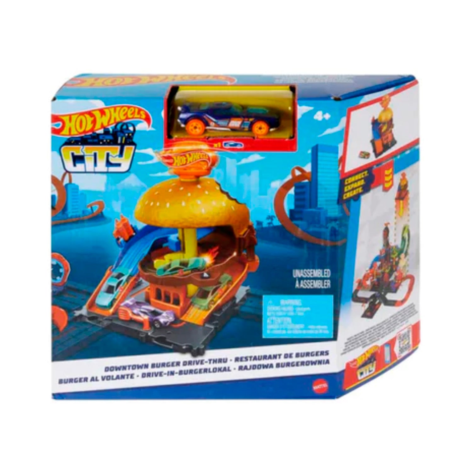 Pista Hot Wheels City - Lanchonete de Hambúrgueres