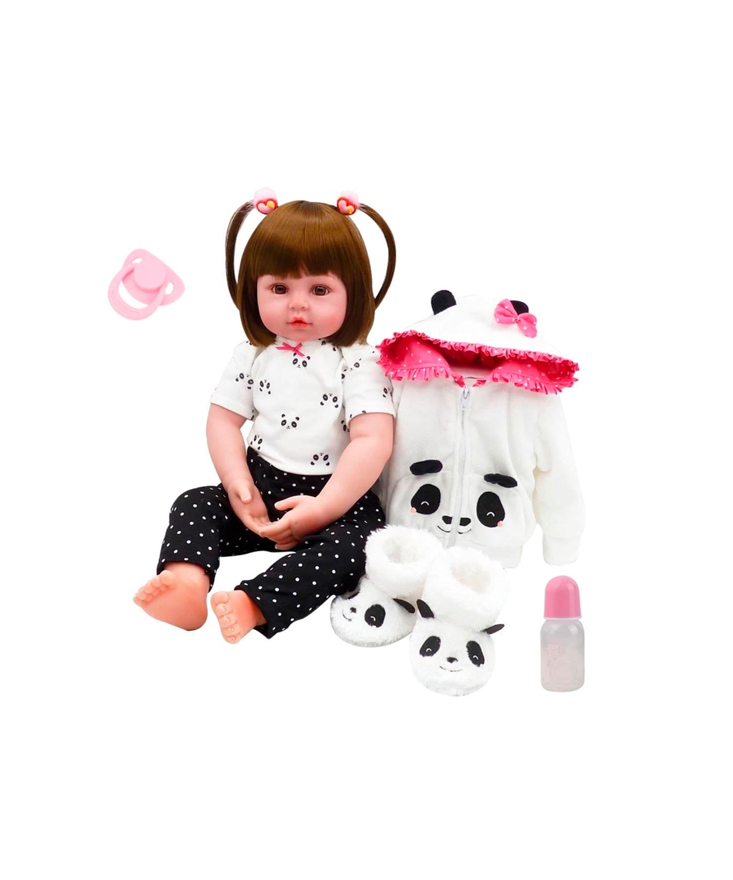 Boneca Bebê Reborn Laura - Baby Bryan com Acessórios Brinquedos Bambalalão  Brinquedos Educativos