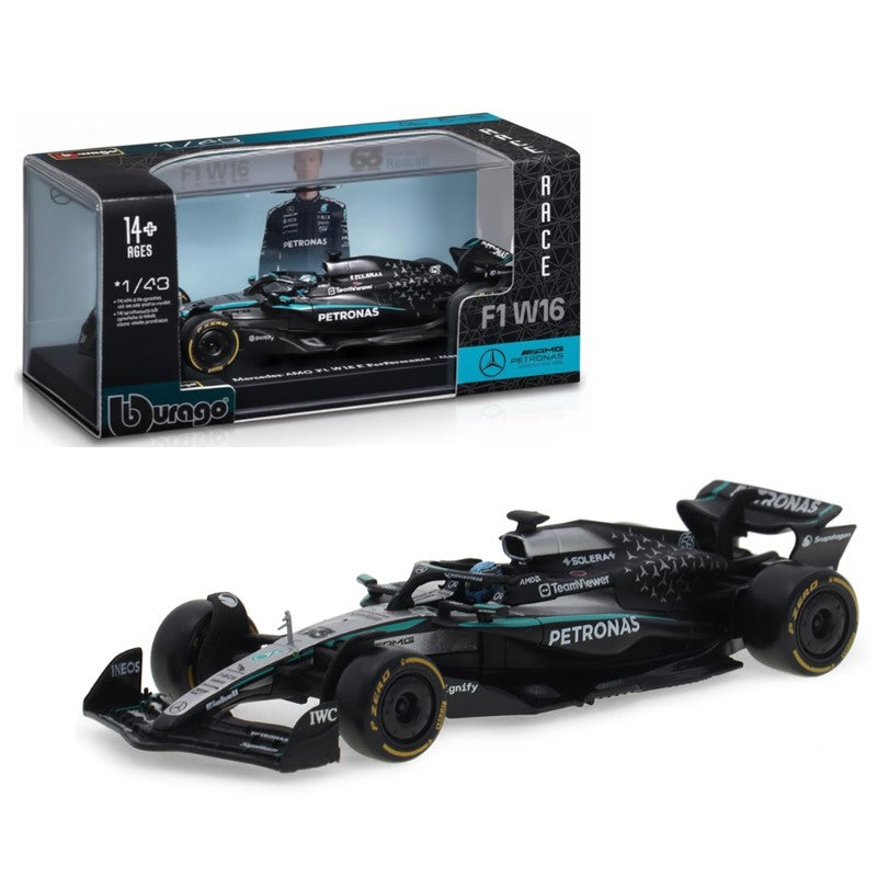 Miniatura Fórmula 1 Mercedes AMG W16 Russel 1:43 - Burago – Brink
