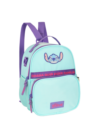 Lancheira Térmica Stitch Disney Luxcel | Turquesa e Roxo | Ohana | Alça de Costas