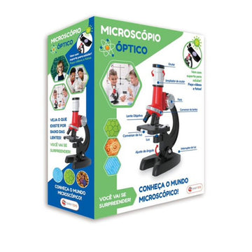 Microscópio Óptico Infantil - Vermelho