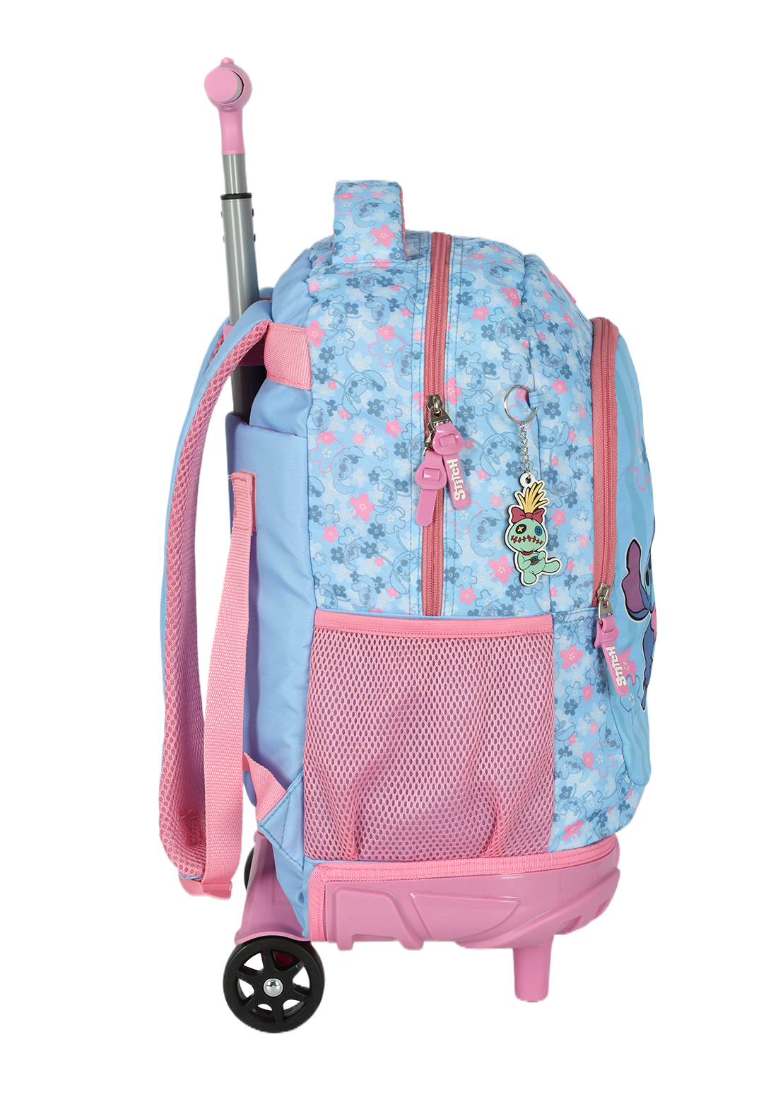 Mochila Escolar com Rodinhas Stitch e Angel – Disney Luxcel