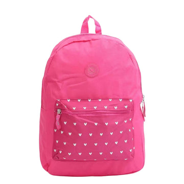 Mochila Escolar Feminina Corações G Rosa - Clio