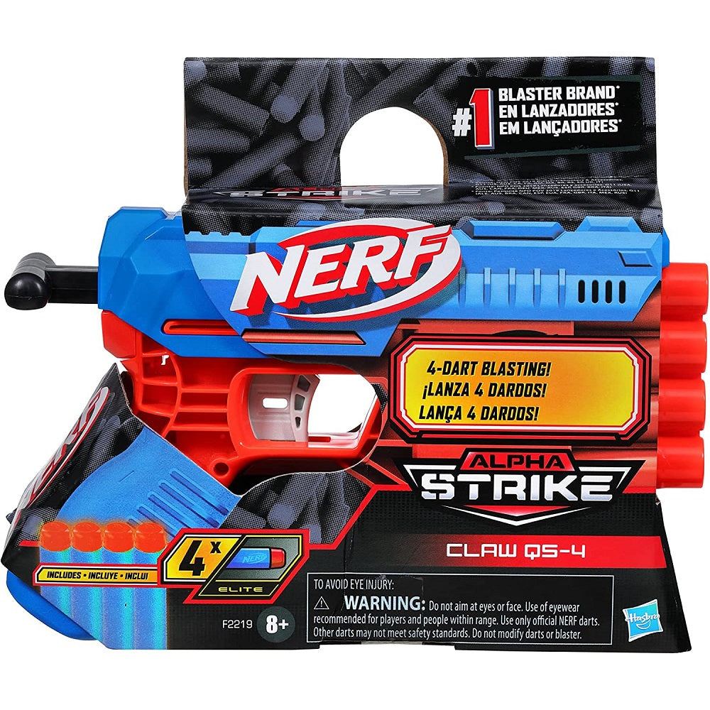 Lança Dardos Nerf Alpha Strike Claw QS-4 - Hasbro