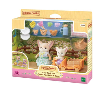 Sylvanian Families Piquenique Ensolarado Irmã e Bebê Raposas-do-Deserto