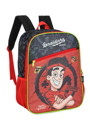 Mochila de Costas G Enaldinho UP4YOU | Youtuber | Preto, Vermelho Neon