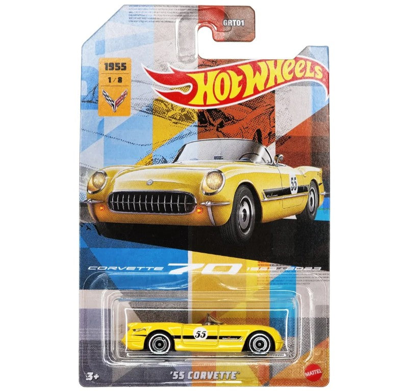 Carrinho Hot Wheels Corvette 70 Anos - Mattel