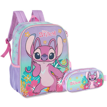 Kit Escolar Angel Disney Luxcel – Mochila e Estojo | Original e Super Fofinho