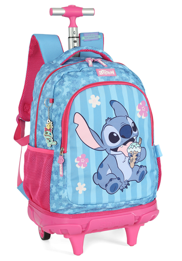 Mochila Escolar com Rodinhas Stitch Sorvete – Disney Luxcel