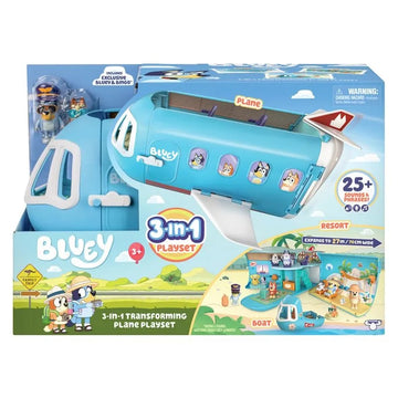 Playset Bluey Avião 3 em 1 Transformável - Candide