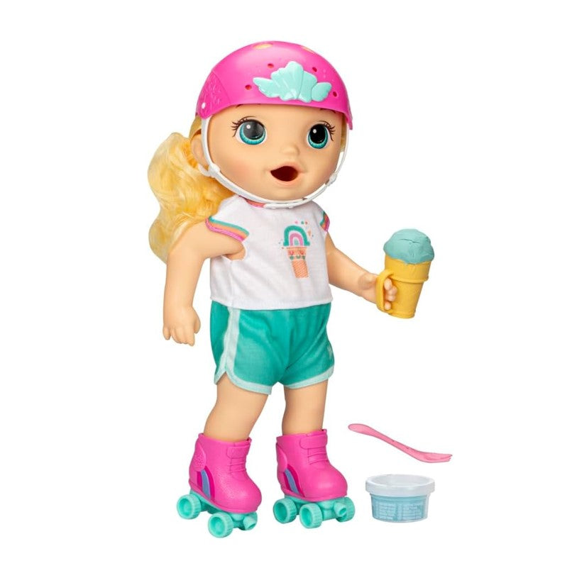 Boneca Baby Alive Roller Skate Baby Loira - Hasbro