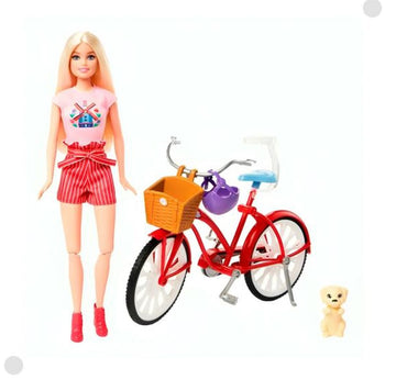 Boneca Barbie Com Bicicleta e Acessórios - Mattel