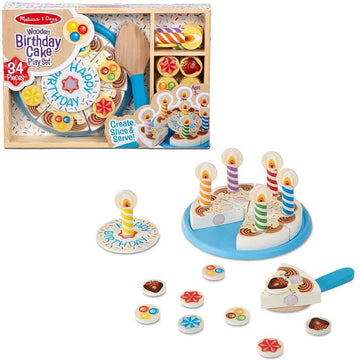 Comidinha Brinquedo Madeira Bolo Aniversário Melissa & Doug