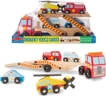 Caminhão Cegonha de Madeira Carrinho Resgate Melissa & Doug - Sunny