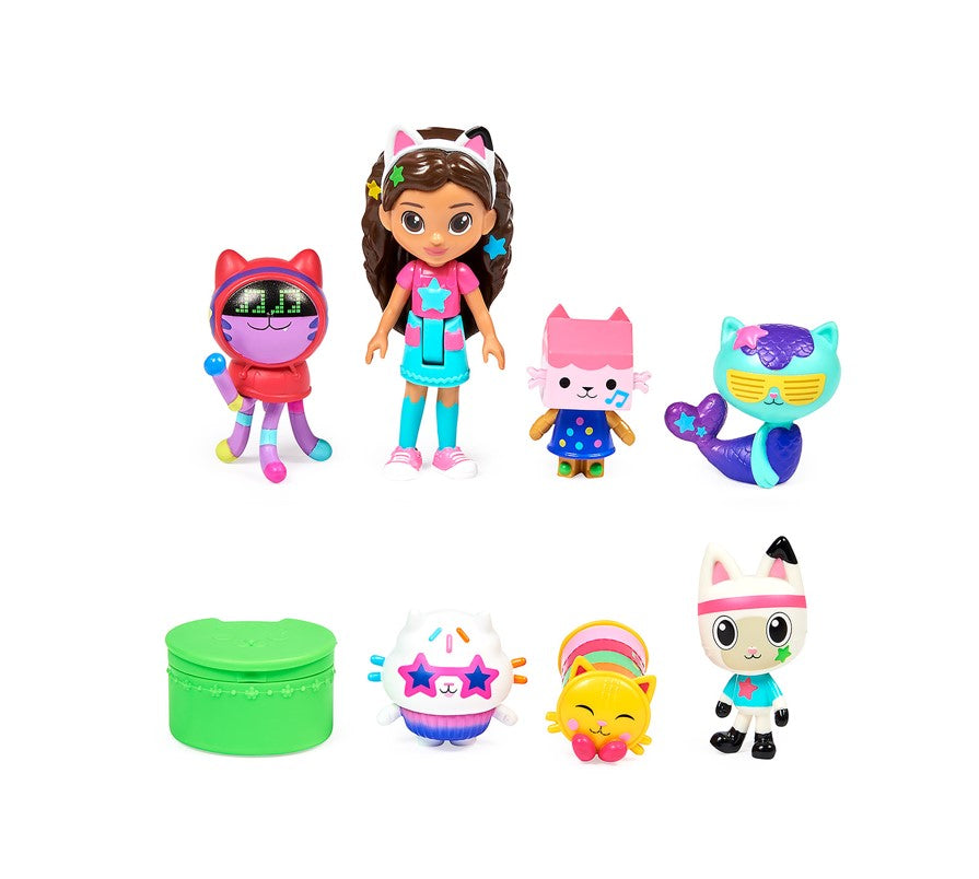 Gabby's Dollhouse Set com 7 Figuras Festa de Dança - Sunny