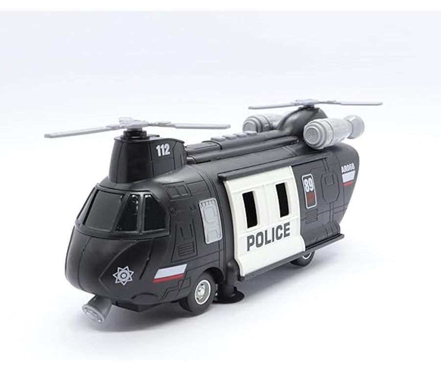 Helicóptero Serviço Urbano Da Polícia Luz E Som - Shiny Toys