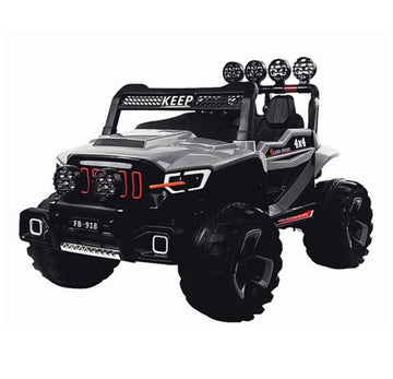 Jipe Elétrico Off Road 12v 4x4 Cinza Com Luz - Zippy Toys