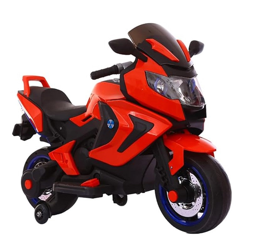 Motocicleta Elétrica Vermelho Rodas De Apoio 12V- Shiny Toys