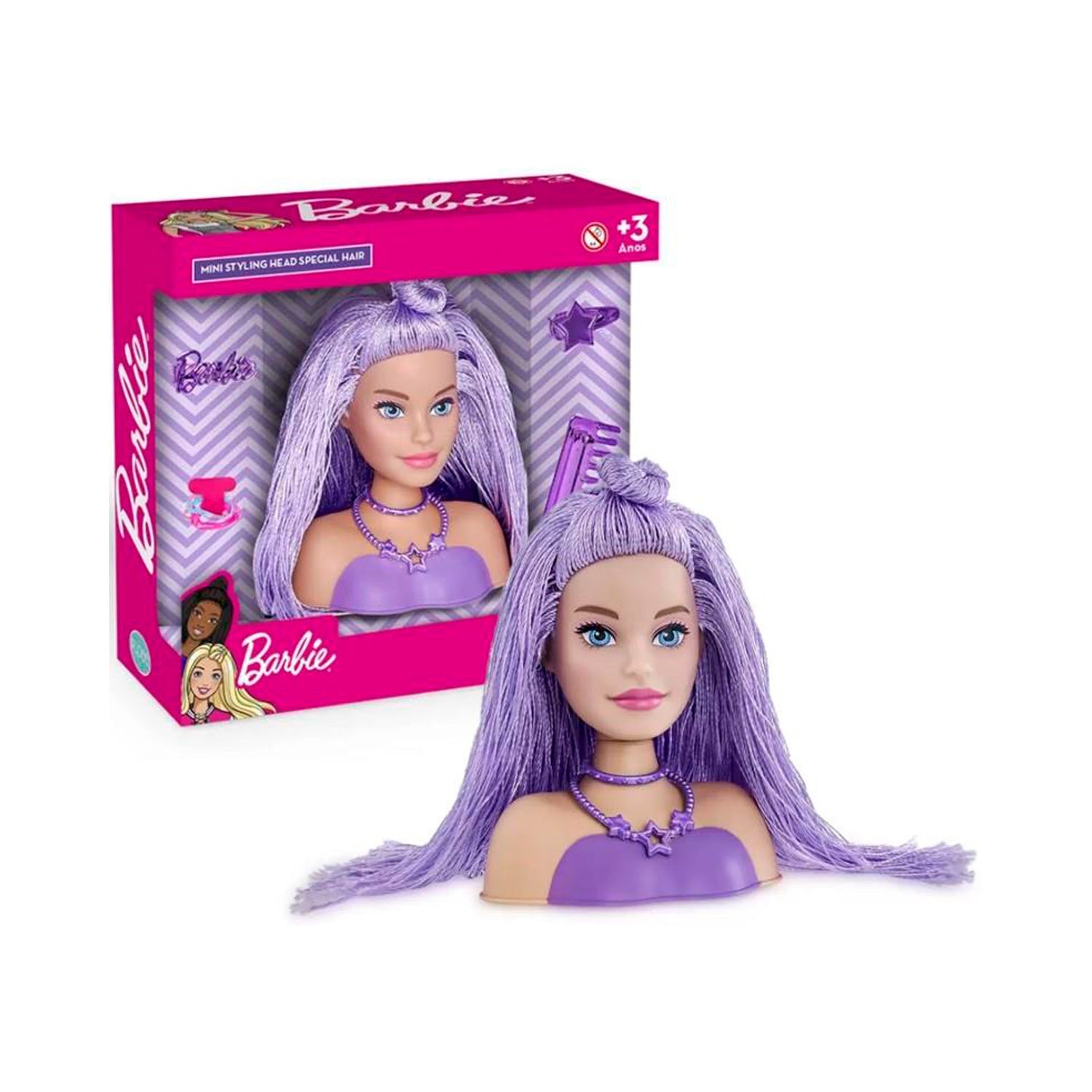 Barbie - Mini Busto Styling Head Special - Hair Lilás