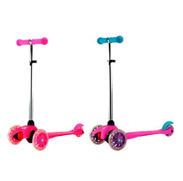 Patinete Infantil Menina 3 Rodas Com Luz Led - BBR