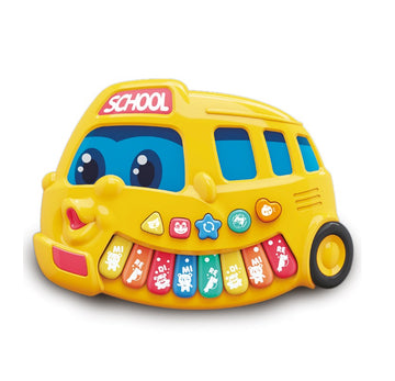 Teclado Musical Infantil Ônibus Escolar Colorido - Shiny Toys