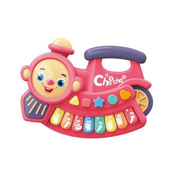 Teclado Musical Infantil Trenzinho Colorido - Shiny Toys