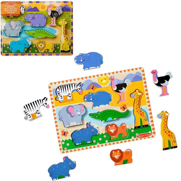 Quebra Cabeça Infantil de Madeira Zoológico Melissa & Doug - Sunny