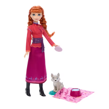 Boneca Anna e Filhote de Lobo com Acessórios - Mattel
