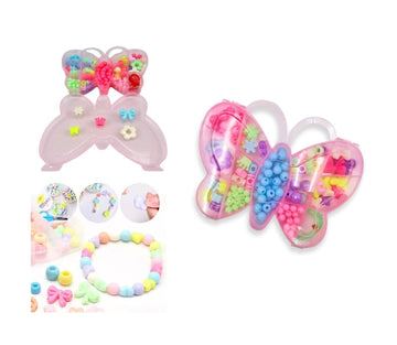 Kit De Miçangas Para Pulseiras Maleta Borboleta Infantil Completa