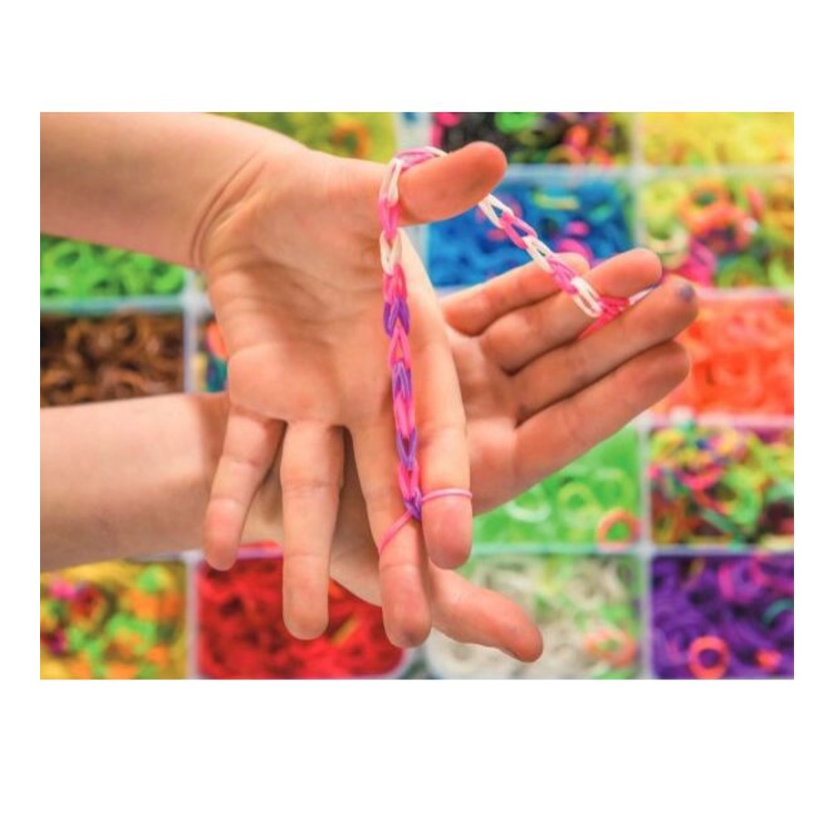 Kit Elásticos Infantil Pulseira Caixa Borboleta - Shiny Toys
