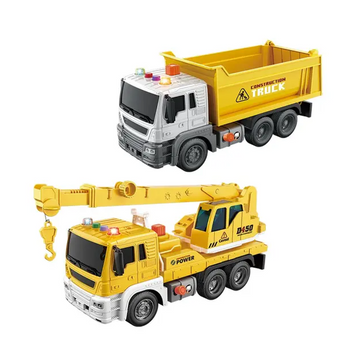 Carrinho a Fricção Caminhão Construção Luz e Som - DM Toys