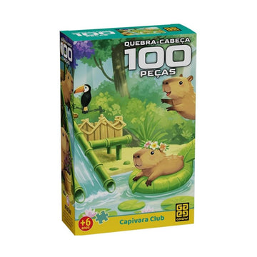 Quebra Cabeça 100 peças Capivaras Club - Grow