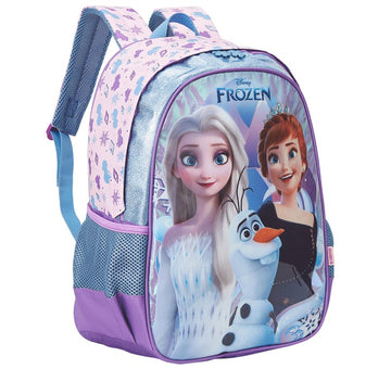 Mochila Escolar Infantil 16 Disney Frozen Holográfico - Xeryus