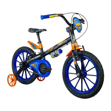 Bicicleta Infantil Aro 16 Hot Wheels com Rodinhas - Nathor