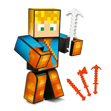 Boneco Lopers MInecraft com Acessórios 15cm - Algazarra