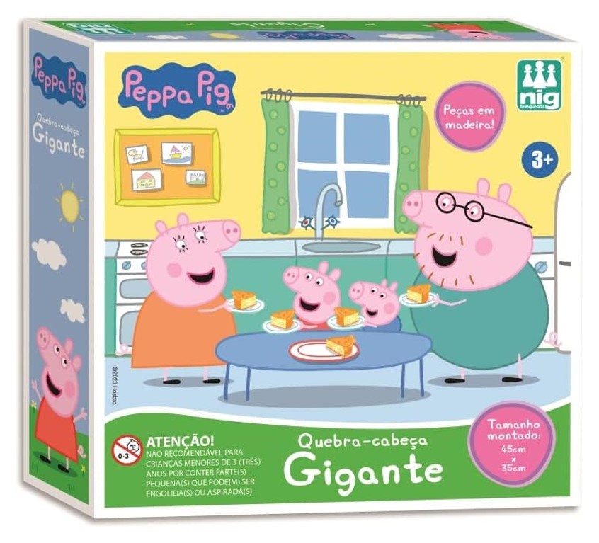 Quebra Cabeça Gigante Peppa Pig 16 Peças - Nig Brinquedos