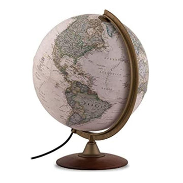 Globo Terrestre National Geographic com Luz Gold Executive