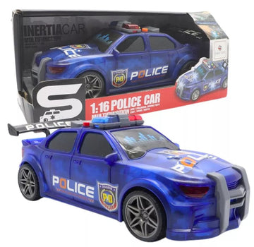 Carrinho de Polícia com Luz e Som Azul - Shiny Toys