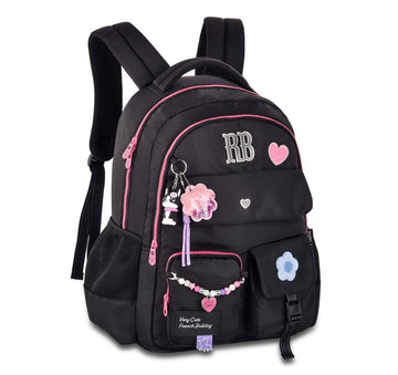 Mochila De Costas Rebecca Bonbon Nylon Miçanga RB24594 Preto